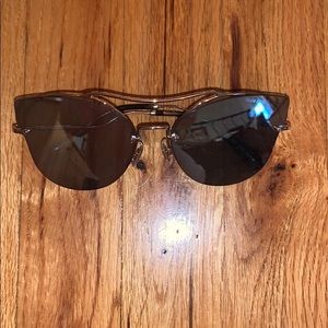 NWOT Miu Miu silver cat eye sunglasses
